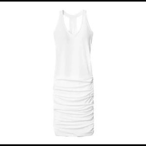 Athleta white racerback riches dress Sz SP